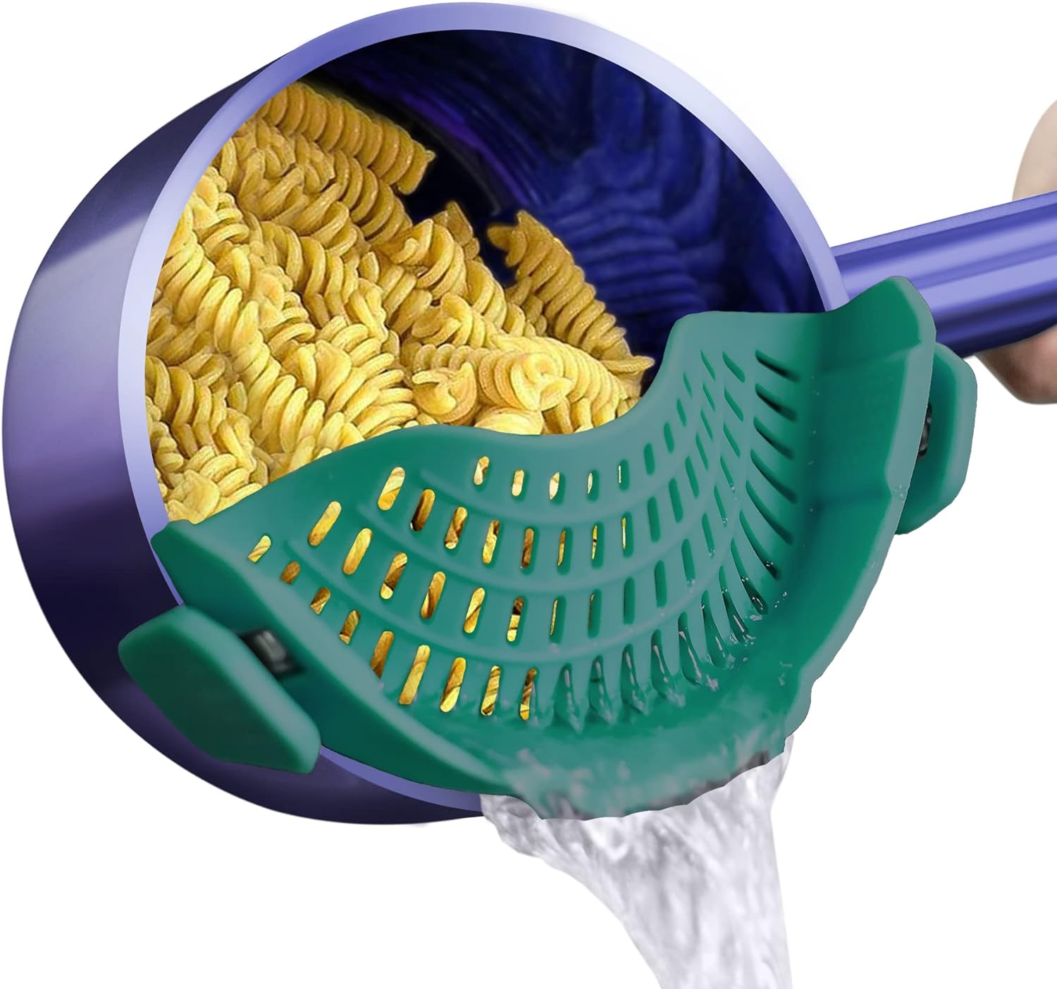 Clip On Silicone Strainer, Pasta Strainer, Clip on Food Strainer, Kitchen Strainer Clip On Silicone Strainer, Pasta Strainer, Clip on Food Strainer, Kitchen Strainer